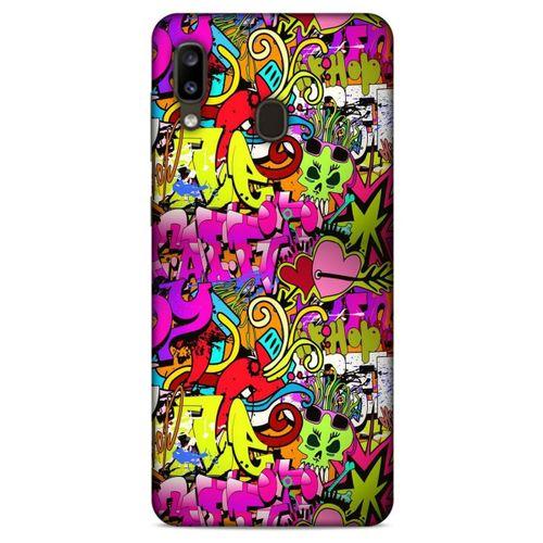 Graffitix (6) Desenli Silikon Kapak Samsung Galaxy A20 Kılıf