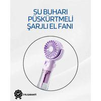 Taşınabilir Şarjlı Su Sisi Püskürtmeli Mini El Fanı – 4 Hız Ayarı, Tip-c Şarjlı, Sessiz Motor