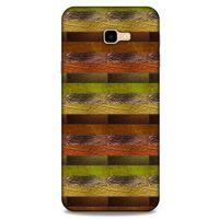 Samsung Galaxy J4 Plus Kılıf Patchwork (48) Bumper Kılıf Kahve Yeşil