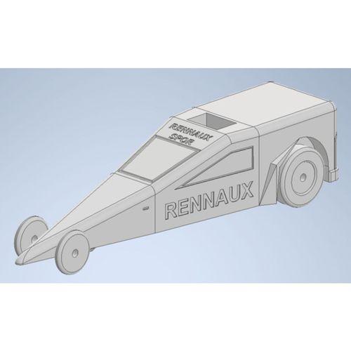 3D Baskılı Dragster Kangoo Şeklinden İlham Alarak (Bu ürün Sadece Plastik parçadır - Almadan Önce Soru Sorabilirsiniz)