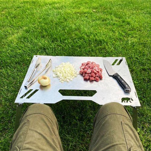 Kamp Ayısı® UniBase™ Modüler Katlanır Kamp Masası, 2mm Galvaniz Çelik, Çantalı