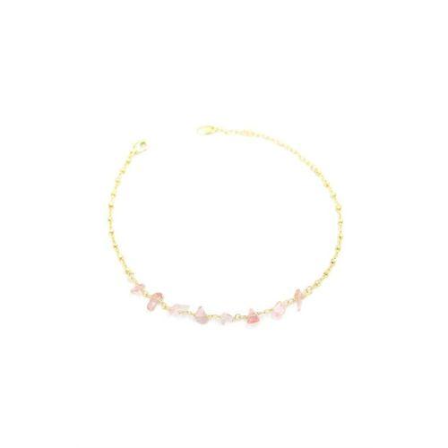 Doğal Taşlı Halhal - Altın