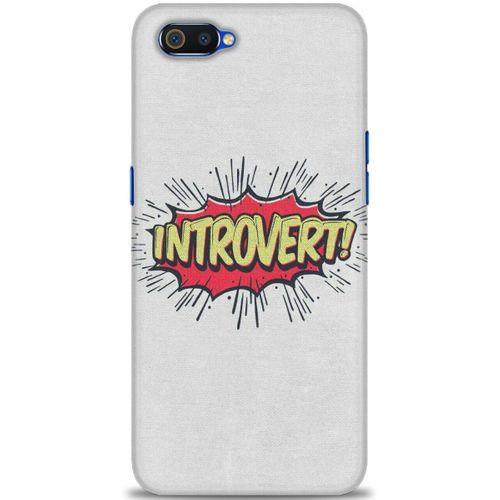 Realme C2 Kılıf HD Baskılı Kılıf - Introvert! + Tam Ekran Koruyucu