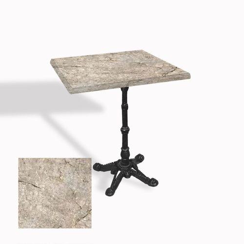 Dockers Çipa 1002 Döküm Ayak Kare Masa 60X60 cm - (Werzalit, Wermodin ve Allzalit Tabla) - Scala Marble