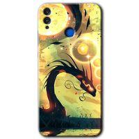 Honor 8c Kılıf HD Desen Baskılı Arka Kapak - Digital Dragon