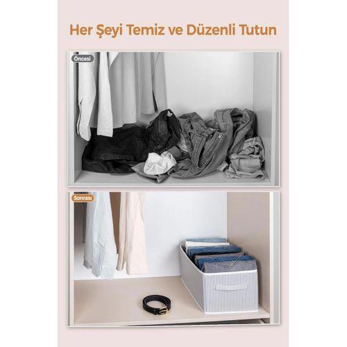 Dolap içi Pantolon Düzenleyici Saklama Kutusu Organizer Çizgili