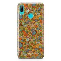 Huawei P Smart 2019 Kılıf Doodle Piknik Seti Arka Kapak Koruma Desenli Full Koruyucu
