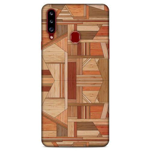 Lopard Samsung Galaxy A20s Uyumlu Kılıf Wood'X (43) Thin Fit Kılıf Baskılı