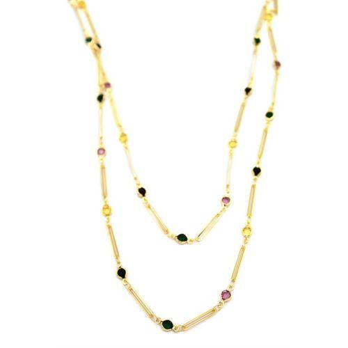 Taşlı Kolye - Altın