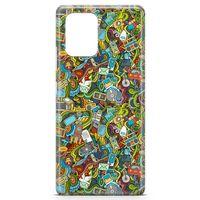 Samsung Galaxy S10 Lite Kılıf Doodle Bilgisayar Cep Telefonu Arka Kapak Koruma Desenli Full