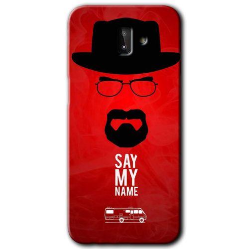 MRCİLETİSİM Samsung Galaxy J8 Kılıf HD Desen Baskılı Arka Kapak + Temperli Cam - Say My Name