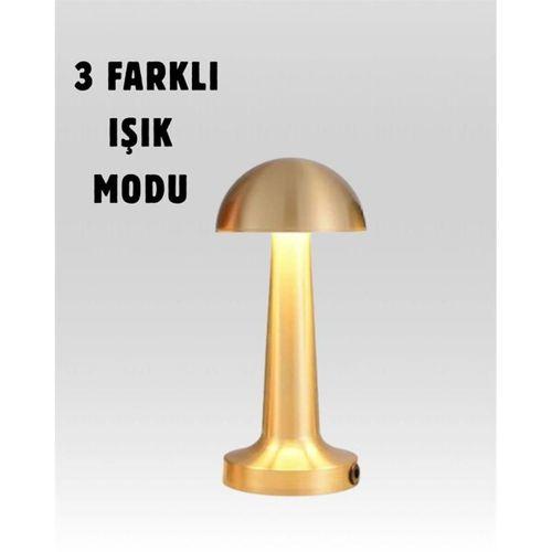 Usb Şarjlı Dokunmatik Led Masa Lambası – 3 Renk Modu & Dimmer