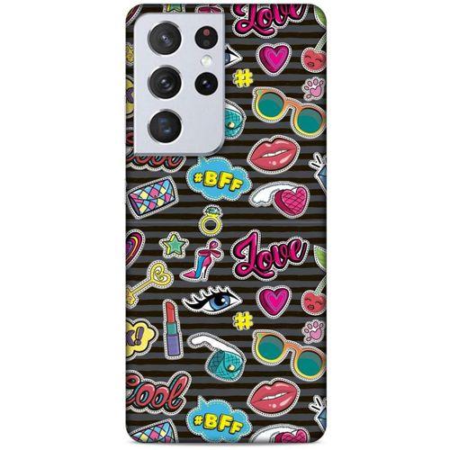 Lopard Samsung Galaxy S21 Ultra Uyumlu Kılıf Pop Culture (8) Baskılı Kılıf