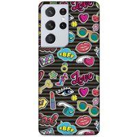 Lopard Samsung Galaxy S21 Ultra Uyumlu Kılıf Pop Culture (8) Baskılı Kılıf