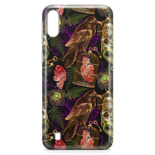 Samsung Galaxy M10 Kılıf Tarot Gotik Kuzgun Arka Kapak Koruma Desenli Full Koruyucu