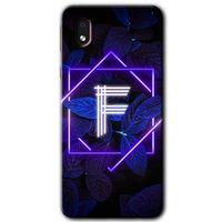 MRCİLETİSİM Samsung Galaxy A01 Core Kılıf Baskılı Kapak - Dark Neon Yaprak F Harfi +Tam Ekran Koruyucu