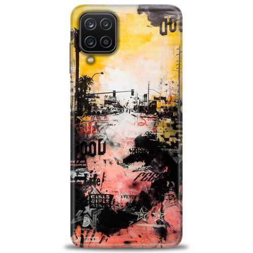 Samsung Galaxy A12 Kılıf HD Baskılı Kılıf - Karışık Baskı + Tam Ekran Koruyucu