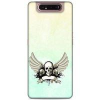 Lopard Samsung Galaxy A80 Uyumlu Kılıf Tattoo's (8) Baskılı Kılıf Yeşil Beyaz