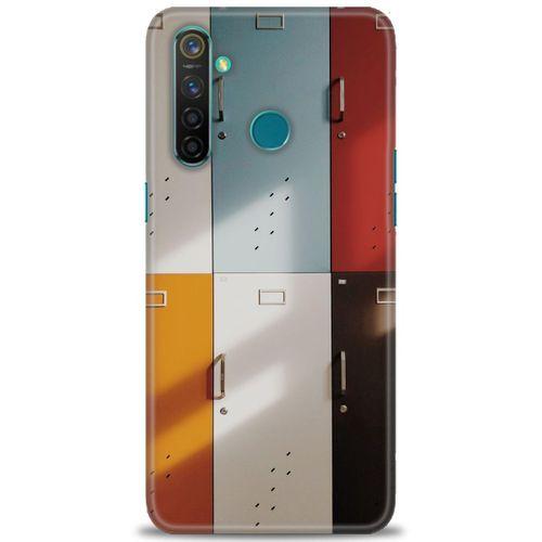 Realme 5 Pro Kılıf HD Baskılı Kılıf - Renkli Kapılar + Tam Ekran Koruyucu