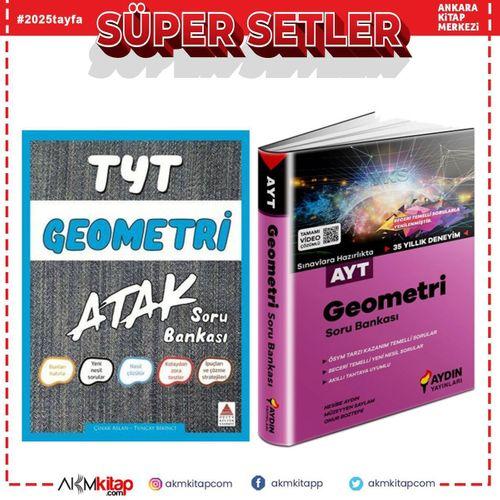 Delta TYT Atak Geometri ve Aydın AYT Geometri Soru Bankası Seti 2 Kitap