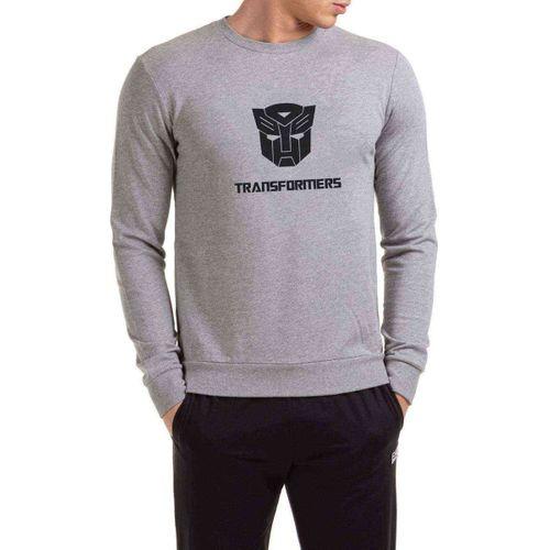 Transformers Baskılı Gri Erkek Sweatshirt