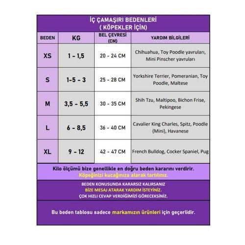 Red Frilly Dişi Köpek Regl Külotu | Köpek Donu | Köpek İç Çamaşırı | Ayarlanabilir Bağcıklı | Küçük Irklar İçin