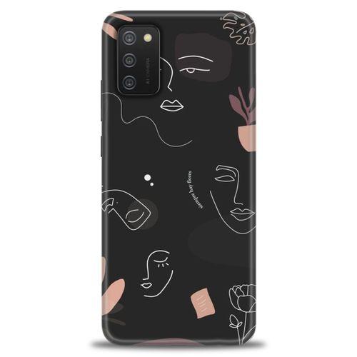 Samsung Galaxy A03S Kılıf HD Baskılı Kılıf - Siyah Silüet + Tam Ekran Koruyucu
