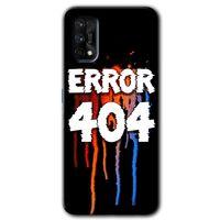 MRCİLETİSİM Realme 7 Pro Kılıf HD Desen Baskılı Arka Kapak + Temperli Cam - 404 Error
