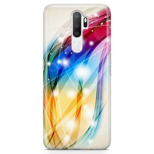 Oppo A9 2020 Kılıf Renkli Fiyonklar Arka Kapak Koruma Desenli Full Koruyucu
