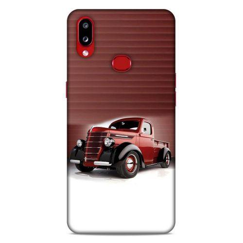 Lopard Samsung Galaxy A10s Uyumlu Kılıf PickUpX (47) Crystal Flex Kılıf Metalik Kırmızı