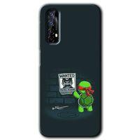 Realme 7 HD Baskılı Kılıf + 9D Tam Ekran Koruyucu - Kaplumbağa Avcısı