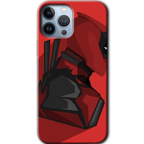 BeRa Aksesuar iPhone 13 Pro Max Kılıf Baskılı Kapak - DeadPool +Tam Kaplayan Mat Seramik