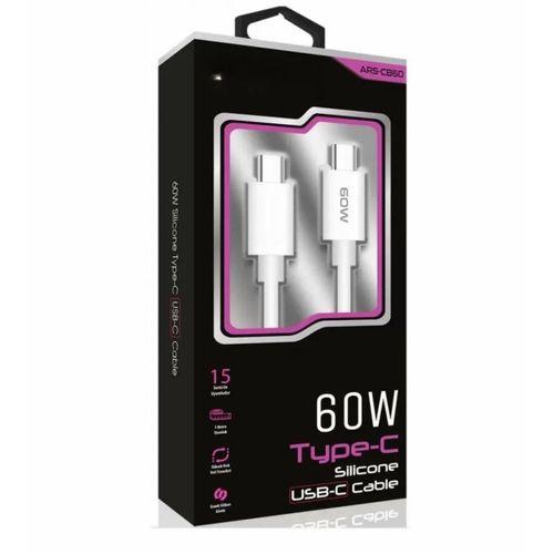 60w Usb-c Type-c Silikon Şarj Kablosu Hızlı Şarj, Dayanıklı Ve Esnek Tasarım, Tüm Usb-c Cihazlarla Uyumlu