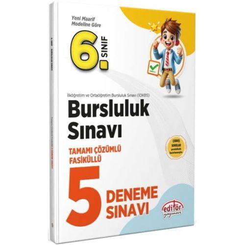 6. Sınıf Bursluluk Tamamı Çözümlü Fasiküllü 5 Deneme Sınavı Editör Yayınları