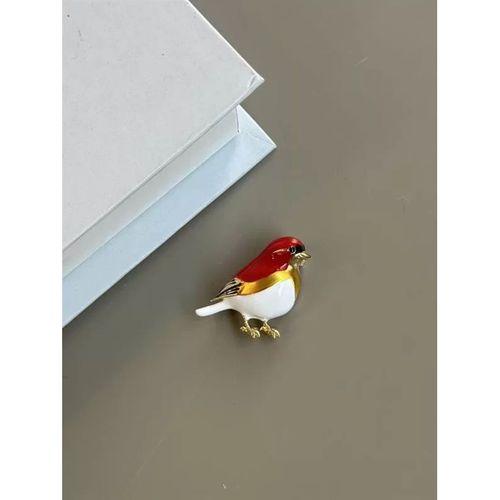 Bülbül Broş - Kırmızı