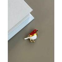 Bülbül Broş - Kırmızı