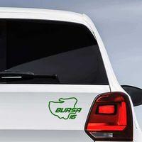 Bursa İli 16 Plaka Kodu Memleket Yarış Pisti Sticker - Oto Araba Etiket, Aksesuar, Tuning Yeşil