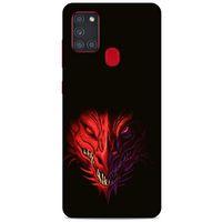 Samsung Galaxy A21s Kılıf Dragons (16) Kalın Kılıf Kırmızı King Ejderha