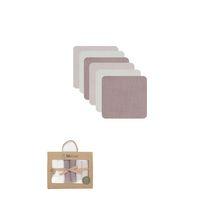 Bistyle 6'lı Müslin Mendil 20x20 cm 90106 Taş Ekru Antrasit