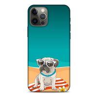 Animax Pug Plajda Apple iPhone 12 Pro Kılıf Desenli Silikon