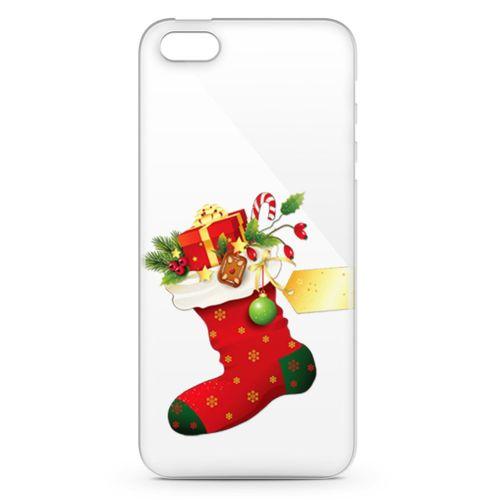 Apple iPhone SE Kılıf Kırmızı Çorap Arka Kapak Koruma Desenli Full Koruyucu