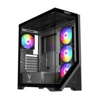 VENTO VG4202FL Mid Tower, 850W 80+ Siyah, Temperli Cam, RGB, ATX GAMING KASA