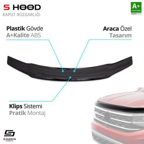 S-Dizayn Fiat Uyumlu Albea ABS Plastik Kaput Rüzgarlığı 2005-2012 A+Kalite Parça