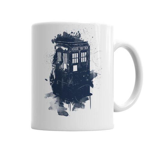 Doctor WhoTardis Splash Style Kupa Bardak Porselen