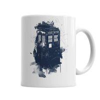 Doctor WhoTardis Splash Style Kupa Bardak Porselen