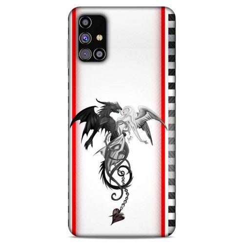Lopard Samsung Galaxy M31s Uyumlu Kılıf Tattoo's (49) Ultra Silikon Kılıf Dragon Love