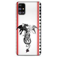 Lopard Samsung Galaxy M31s Uyumlu Kılıf Tattoo's (49) Ultra Silikon Kılıf Dragon Love