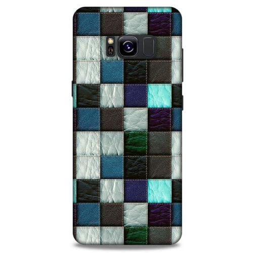 Samsung Galaxy S8 Kılıf Patchwork (46) Core Armor Kılıf Gri Cam Göbeği