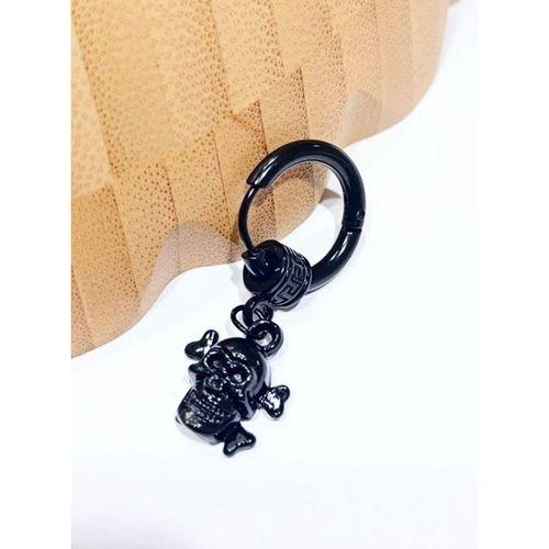 Monalisa Home Çelik Siyah Figürlü Unisex Küpe