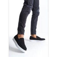 BA0580 Bağcıksız Kuşaklı Yüksek Süet Siyah Beyaz Taban Erkek Ayakkabı